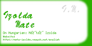 izolda mate business card